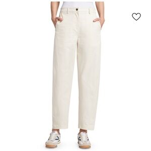 TWP Wooster Wide Leg Canvas Pants in Winter White Size 2 Barrel Leg Style